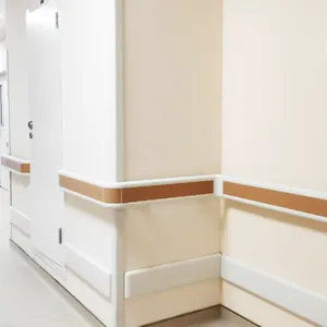 Pasamanos de aleación de aluminio para hospitales Barras de agarre de PVC para escaleras de hogar de ancianos Pasamanos de pasillo de hospital