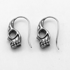 Yunnique – boucles d'oreilles en acier titane pour hommes et femmes, design de squelette géométrique, bijoux à la mode - Product Image 1