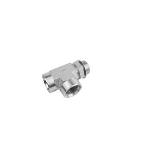Conector Adaptador Hidráulico Ajustable de Acero al Carbono SAE, Conector en T Hembra ORB con Junta Tórica, Tuerca <span class=keywords><strong>NWO</strong></span> 6835 y Arandela de Compresión - Product Image 3