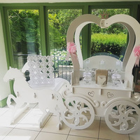 Amina Craft Custom Clear Acryl En Houten Bruiloft Bloem Winkelwagen Snoep Karren