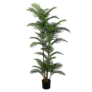 Mini palmera artificial, hoja de PE, para decoración interior del hogar - Product Image 1