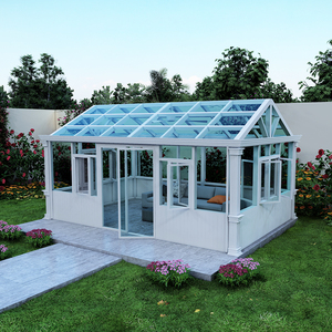 Veranda Moderna <span class=keywords><strong>in</strong></span> Lega di Alluminio con Doppio Vetro Temperato Low-E, Tetto a Falda Impermeabile, Autoportante <span class=keywords><strong>per</strong></span> Ville Residenziali e Hotel - Product Image 1