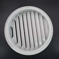 Grille d'aération ronde en aluminium moderne avec revêtement en poudre pour système de ventilation de climatisation centralisée