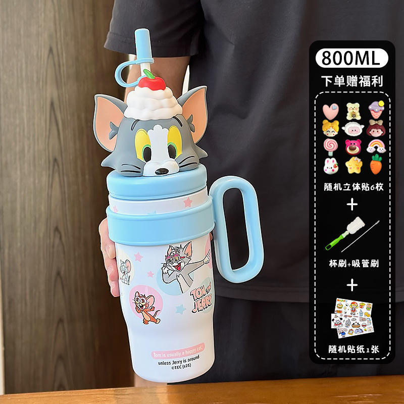 สติกเกอร์การ์ตูนเครื่องมือทำความสะอาด 3D สีฟ้า