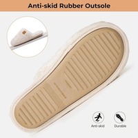 Femmes Fuzzy Fausse Fourrure Haute Densité Mousse À Mémoire Slip On Maison Chaussures Confortable Doux Intérieur Maison Pantoufles
