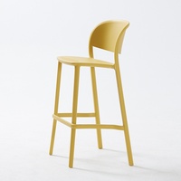 Tabourets de bar empilables multifonctionnels de style nordique moderne minimaliste pour usage commercial avec dossier