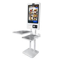 Kiosques de paiement en métal à écran tactile basés sur Linux/Android avec lecteur de code QR pour supermarchés et restaurants, imprimante thermique intégrée