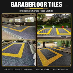 Baldosas <span class=keywords><strong>de</strong></span> Rejilla <span class=keywords><strong>de</strong></span> Plástico PP <span class=keywords><strong>de</strong></span> Color Personalizado, Tapetes Modulares Encajables para Garaje, para Lavado <span class=keywords><strong>de</strong></span> Autos y Taller, Servicio OEM ODM - Product Image 3