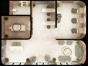 Armoire <span class=keywords><strong>de</strong></span> présentation <span class=keywords><strong>de</strong></span> <span class=keywords><strong>salon</strong></span> <span class=keywords><strong>de</strong></span> coiffure en acier inoxydable moderne minimaliste <span class=keywords><strong>de</strong></span> luxe personnalisable, style rétro, éclairage LED, design mural - Product Image 6