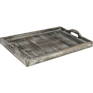 Bandeja de Comida de Madera de Pino Envejecida Estilo Rústico, Tabla de Charcutería Vintage para Fiestas y Cenas - Product Image 1