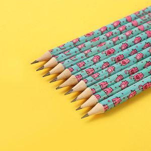 Crayons HB personnalisés avec impression couleur intégrale par transfert thermique, design personnalisé, crayons HB pré-affûtés avec gomme - Product Image 2