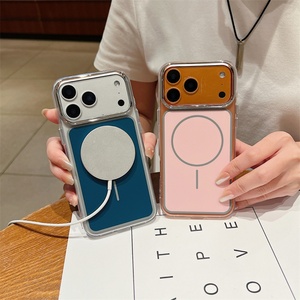 Fundas Magnéticas para Teléfono Móvil en Colores Originales de Diseñador para iPhone 17 Pro Max Air 16 15, Carcasa Transparente Resistente de TPU y PC Nano - Product Image 4