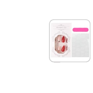 24 faux ongles à presser, forme amande, motif carreaux rouges et noirs de Noël, design baies de houx, avec lime à ongles, vente en gros, dropshipping - Product Image 5