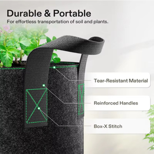 1/2/3/5/10/15 Plantzakken Boomzaai-potten Fruit Stof Plantpotten Bloempotten 100 Gallon Plantzakken voor het planten van groenten - Product Image 2
