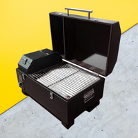 Barbecue portable moderne en acier inoxydable avec contrôle automatique de la température, grill à granulés de bois pour viande et poisson
