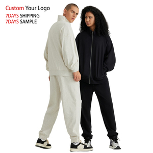 Sudadera con Capucha y Media Cremallera para Hombre, 100% Algodón, con Logotipo Personalizado Serigrafiado, Ecológica, para Primavera - Product Image 3