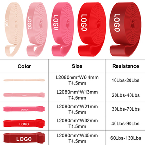 Full Body <b>Workout</b> Natural Latex Resistance <b>Bands</b> Set for Physical Therapy Fitness Training All Skin Types High - Product Image 4