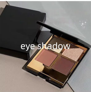 Nueva Paleta de Sombras de Ojos Negra Dorada Resistente al Agua, Cuádruple, con Brillo Perlado, Sistema de Color de Gran Cobertura, Gel de Coloración de 1g, Ligero - Product Image 1