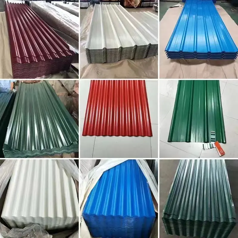 Factory Supply PPGI/PPGL Prefab House Color coated Zinc Galvanized Corrugated Steel sheets roofing tile
