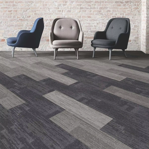 Thảm gạch lát sàn nhà máy bán buôn 50x50, chất liệu PP thương mại, lớp lót bitum, kích thước 25x100cm, bền - Product Image 5