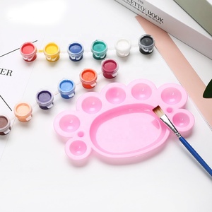 <span class=keywords><strong>Palette</strong></span> <span class=keywords><strong>de</strong></span> <span class=keywords><strong>peinture</strong></span> <span class=keywords><strong>acrylique</strong></span> transparente pour enfants, en plastique, pour artistes, vente en gros - Product Image 1