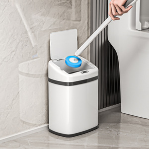 Yimijia Disposable Toilet Brush Holder Wall Mounted Round Minimalist Design Easy To Clean Bathroom Cleaning Kit - Product Image 3