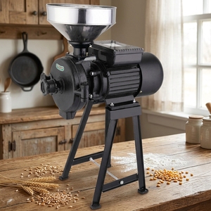Molino de Molienda Húmeda y Seca Multifuncional, Molino de Maíz Comercial, Molinillo de Hierbas Chinas, Molino de Alimentos Secos, 220V, Acero - Product Image 1