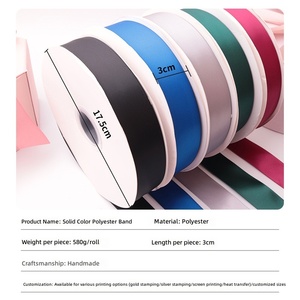 Pita Satin Poliester Dua Sisi Lebar 3cm Grosir untuk Hiasan Pakaian, Kemasan Kado, dan Dekorasi Pesta - Product Image 2