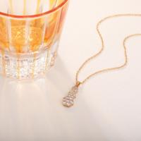 Collier pendentif en zircon complet, stock local américain, luxe, charme exquis, accessoires brillants, haute qualité, cadeaux de fête