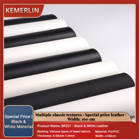 Prix Spécial Tissu en Cuir Artificiel PU Écologique Extensible Imperméable Gaufré Grain de Mouton Nappa Litchi Noir pour Canapé et Mobilier