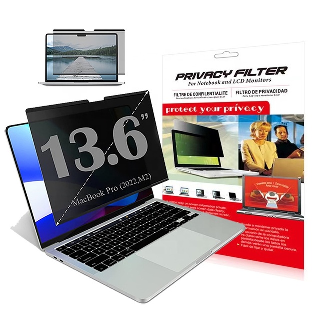 RTS New Arrival for MacBook Pro 13.6 Inch (2022, M2) Magnetic Privacy Screen Protector Model A2681