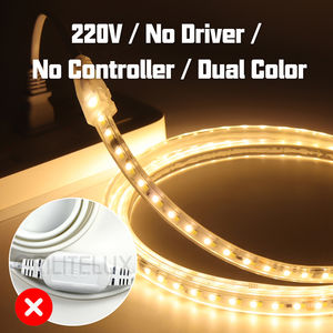 Bande LED bicolore sans pilote 220V, changement de couleur blanc par interrupteur, sans contrôleur, 192 LED/m, bande LED CCT - Product Image 1
