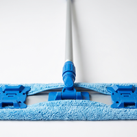 Serpillère plate en microfibre absorbante, économique, facile à installer, durable, pour le nettoyage des sols en carrelage et en bois à la maison