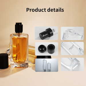 En stock – Flacons de <span class=keywords><strong>parfum</strong></span> de luxe en verre 30ML 50ML 100ML – Bouteilles en verre vides transparentes personnalisables anti-fuite avec pompe à brume fine à visser noire - Product Image 3