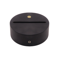 Support en bois mené par acrylique rechargeable de support de lumière de RVB de lumière de contact de base menée par acrylique noir avec le câble d'USB