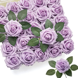 Roses artificielles faites à la main de 8 cm, 25 bourgeons de roses en mousse PE pour l'artisanat DIY, les fêtes en plein air, les mariages et les remises de diplômes - Product Image 3