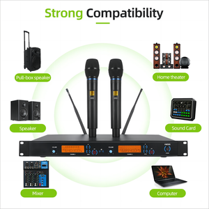 Demao Profesional 2 canales UHF Micrófono inalámbrico para Videoke Altavoz HD Sonido <span class=keywords><strong>Original</strong></span> Universal <span class=keywords><strong>Mic</strong></span> / Mike Pang Videoke - Product Image 6