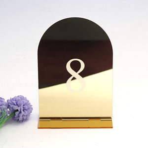 Numéros de table de <span class=keywords><strong>mariage</strong></span> personnalisés avec supports, numéros de table en acrylique calligraphiés avec support pour numéro de table - Product Image 1