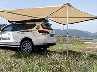Pasokan pabrik 270 derajat kerai 2023 versi baru 4WD Foxwing gratis kipas berdiri mobil atap sisi tenda dengan dinding Annex