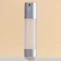 Flacon pompe sans air à double paroi de luxe en gros, 15 ml, 30 ml, 50 ml, 100 ml, double compartiment, flacon cosmétique en PP mat givré, flacon de lotion en spray