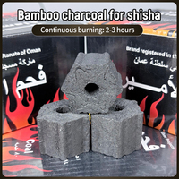 Charbon de bambou pour chicha, moins de cendres, combustion durable, charbon sans fumée