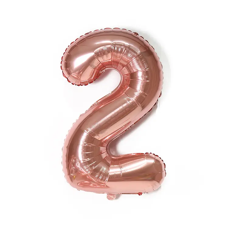 Balões Hélio Mylar Número Balões para Bebê Decorações De Festa De Aniversário Rose Gold Atacado 32 Polegadas Dia Das Mães 1 Cor-