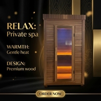 Sauna individuel extérieur préfabriqué en bois, confortable et moderne, pour usage commercial, à vapeur humide, vente en gros
