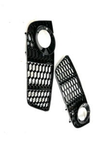 Une paire de caches de feux antibrouillard avant pour <span class=keywords><strong>Audi</strong></span> A5 Non Sline <span class=keywords><strong>2009</strong></span> 2010 2011 B8, en maille nid d'abeille hexagonale - Product Image 2