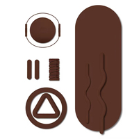 Collection de Yoga et Pilates de Haute Qualité Marron Mocha : Barre Courbe Professionnelle, Anneau Lesté, Ballon d'Exercice – Kit de Fitness pour la Maison