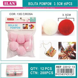 Pallina di Paillettes Ilan 3,5 Cm Rosa, Materiale per Progetti Fai-da-Te - Product Image 1