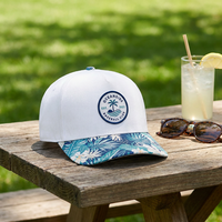 Casquette de baseball de haute qualité à deux tons avec bord imprimé, personnalisable avec logo, idéale pour les vacances d'été et les activités de plein air, OEM