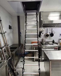 Échelle de grenier <span class=keywords><strong>coulissante</strong></span> électrique pliable, capacité 500 kg, pour l'amélioration de la maison, entrepôt, garage, grenier - Product Image 6