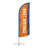Drapeaux de plage personnalisés avec logo, drapeaux en forme de goutte d'eau, drapeaux flottants résistants au vent pour les expositions commerciales en plein air