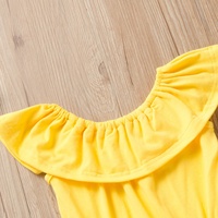 Combinaison décontractée personnalisée de haute qualité avec logo, vêtements d'été tendance pour filles, body bébé à col rond, vêtements pour bébés